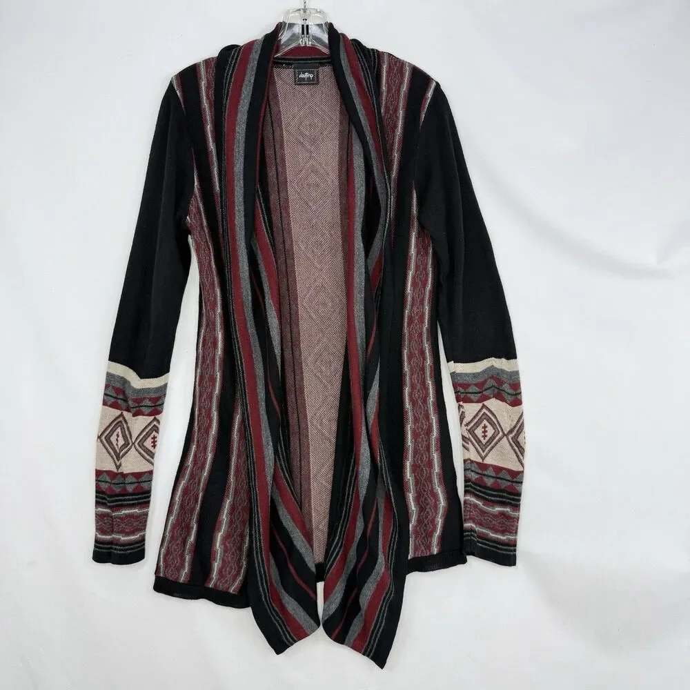 Vtg Daytrip Women’s Cardigan Small Southwestern Sweater Open Front Cozy Knit